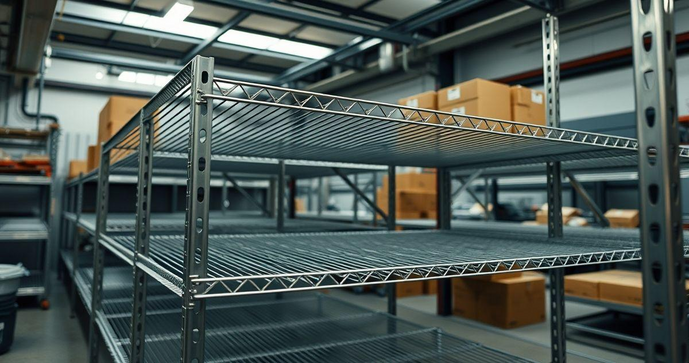 Estante gradeada em aço inox: descubra seus benefícios e aplicações